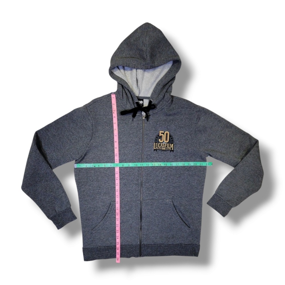 Star Wars Our Universe 50th Lucasfilm Gray Zip Up Hoodie Size Men's Small - Picture 3 of 14